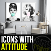 Hepburn X Marilyn | Iconic Hollywood Duo Wall Art 2-Print Bundle - BUNDLE